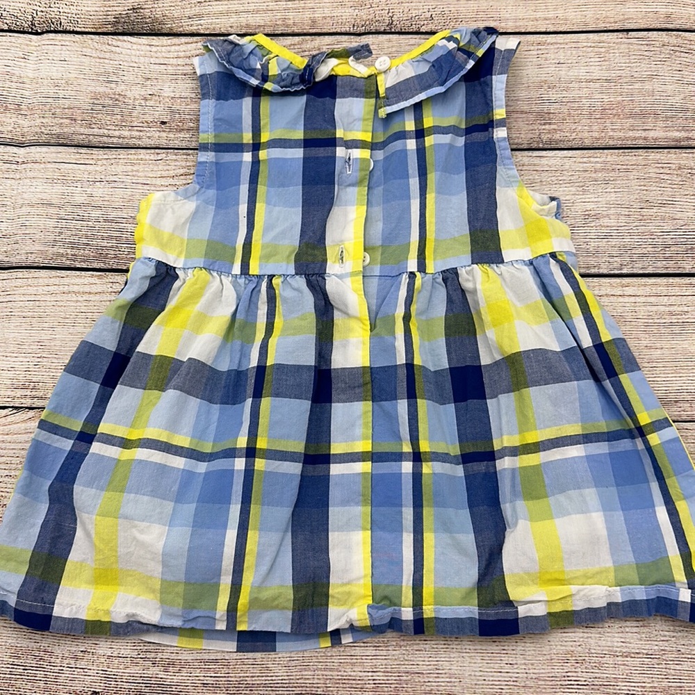 Gymboree Yellow and Blue Plaid Top Size 4T - Picture 2 of 3